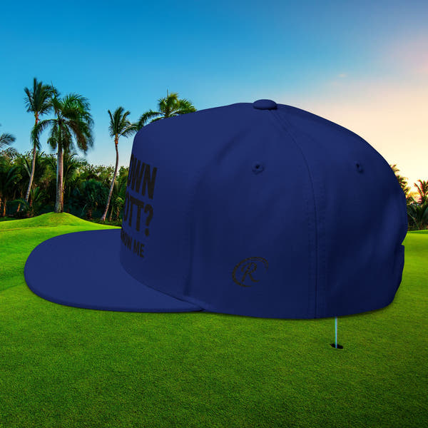 Flat Bill Cap (Embroidery) by Printify