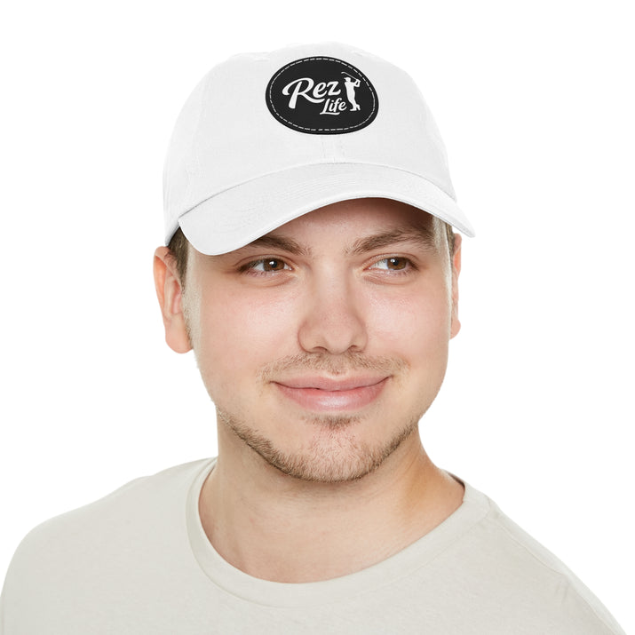 Rez Life White Edition – White hat, Leather Patch (Clean and Minimal) Vibes by Printify